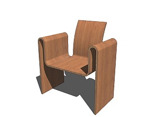 精品现代室内木质<em>座椅</em> 座凳su模型